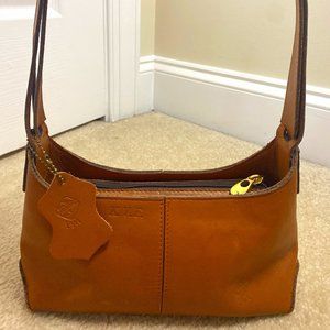 VINTAGE Piel & Arie Nicaraguan Light Brown Genuine Leather Shoulder Bag